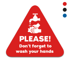 Always Remember to Wash Hands Triangle